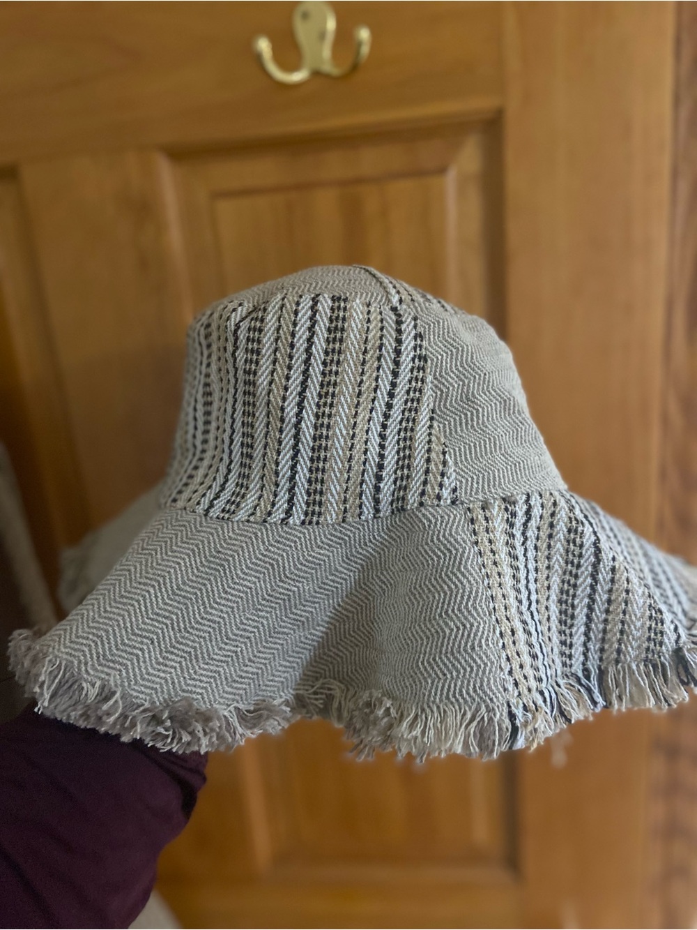Earthbound sunhat with frayed edging